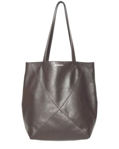 Walter Baker Ledger Leather Tote In Brown