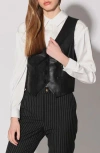 Walter Baker Leslee Leather Vest In Black