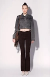 Walter Baker Lexie Mid-rise Suede Flare Pants In Brown