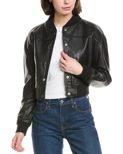 Walter Baker Lindsey Leather Jacket In Black