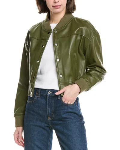 Walter Baker Lindsey Leather Jacket In Green