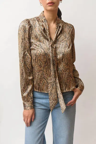 Walter Baker Linette Blouse In Desert Paisley In Brown