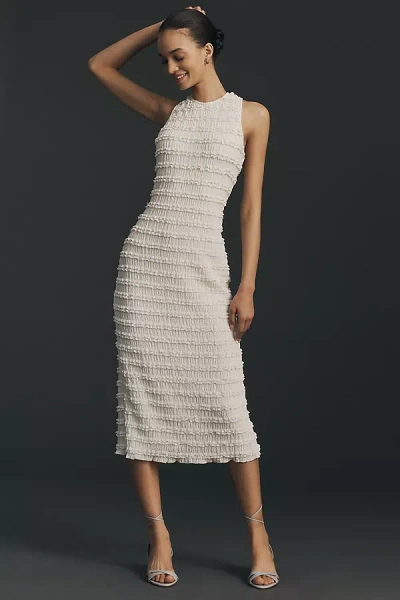 Walter Baker Livia Sleeveless Textured Midi Dress In Neutral