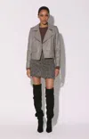 Walter Baker Liz Leather Jacket In Grey