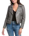 Walter Baker Liz Leather Jacket In Gray