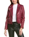 Walter Baker Liz Leather Jacket In Multi