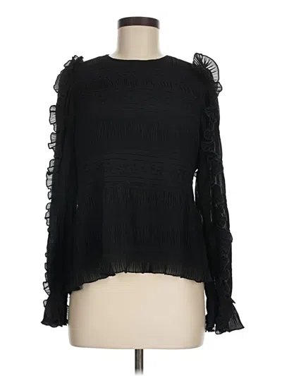 Pre-owned Walter Baker Long Sleeve Blouse In Black