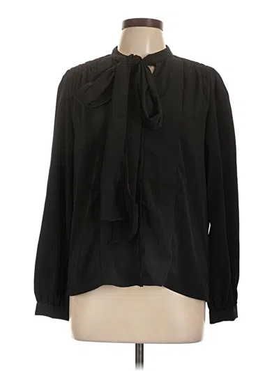 Pre-owned Walter Baker Long Sleeve Blouse In Black