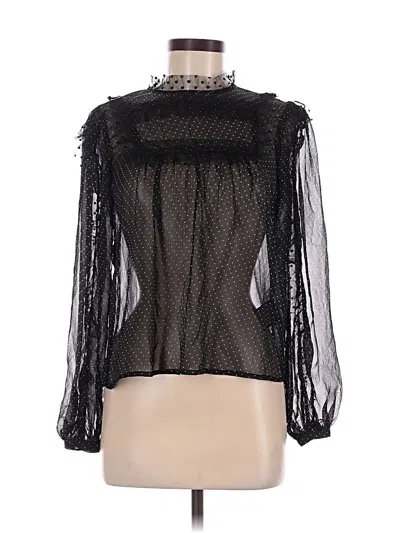 Pre-owned Walter Baker Long Sleeve Blouse In Black