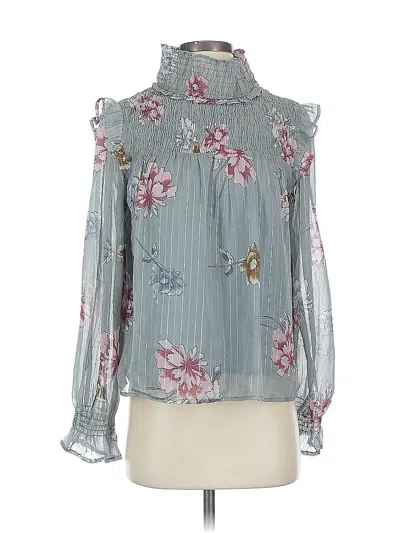 Pre-owned Walter Baker Long Sleeve Blouse In Blue
