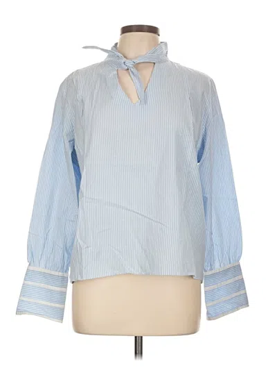 Pre-owned Walter Baker Long Sleeve Blouse In Blue