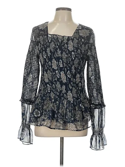 Pre-owned Walter Baker Long Sleeve Blouse In Gray