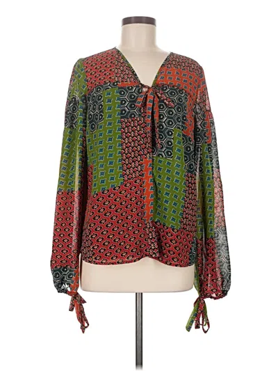 Pre-owned Walter Baker Long Sleeve Blouse In Green