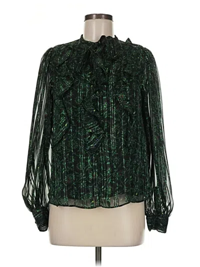Pre-owned Walter Baker Long Sleeve Blouse In Green