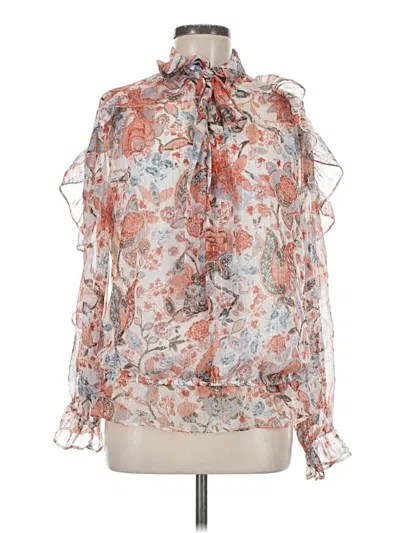 Pre-owned Walter Baker Long Sleeve Blouse In Orange