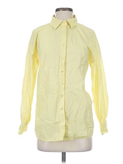 Pre-owned Walter Baker Long Sleeve Button Down Shirt In Yellow