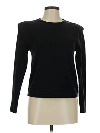 Pre-owned Walter Baker Long Sleeve Top Black Boatneck Tops