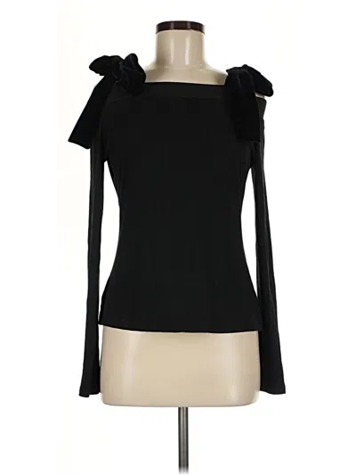 Walter Baker Long Sleeve Top Black One Shoulder Neckline Tops