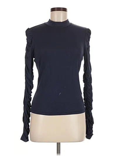 Pre-owned Walter Baker Long Sleeve Top Black Turtleneck Tops