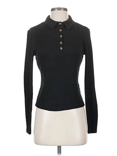Pre-owned Walter Baker Long Sleeve Top Black Turtleneck Tops