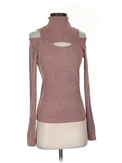 Pre-owned Walter Baker Long Sleeve Top Burgundy Cold Shoulder Neckline Tops