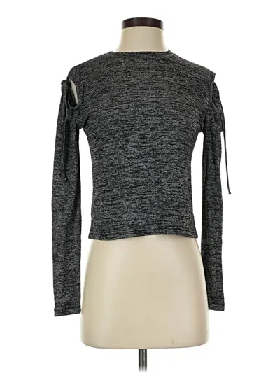 Pre-owned Walter Baker Long Sleeve Top Gray Boatneck Tops