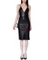 Walter Baker Lorelai Leather Dress In Black