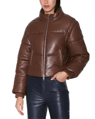Walter Baker Lorenza Leather Jacket In Brown