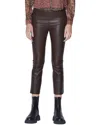 Walter Baker Luisa Fitted Leather Pant In Brown