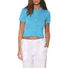 Walter Baker Louise Cardigan Sweater In Bright Blue