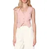Walter Baker Luanna Vest In Pink Pin Stripe