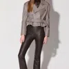 Walter Baker Women's Jordy Crop Leather Biker Jacket In Smoke
