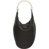 Walter Baker Luna Frame Handle Leather Hobo Bag In Black