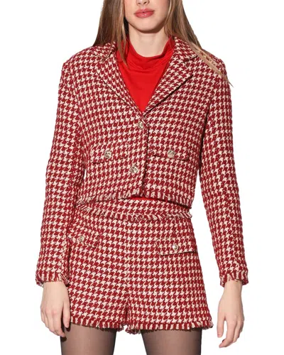 Walter Baker Lyona Boxy Fit Jacket In Wine Hound