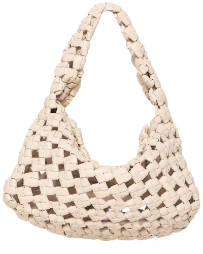 Walter Baker Mackenzie Woven Knot Leather Hobo Bag In Neutral