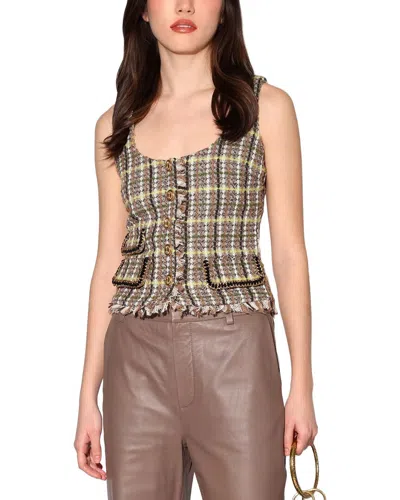 Walter Baker Maria Tweed Top In Multi