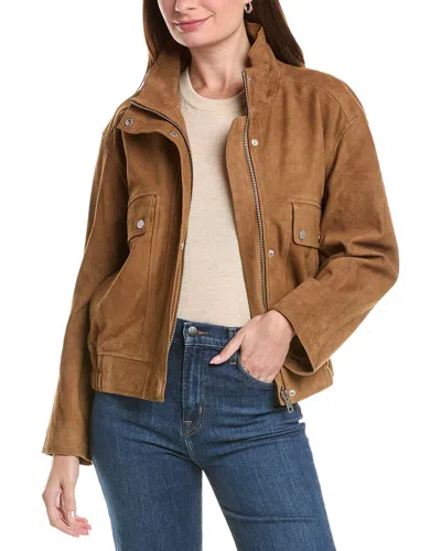 Walter Baker Maverick Nubuck Jacket In Brown