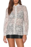 Walter Baker Maxine Lace Shirt In Windsor Lace Ivory