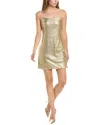 Walter Baker Maya Mini Dress In Metallic