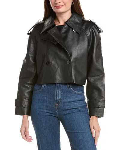 Walter Baker Merci Leather Jacket In Black
