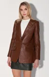 WALTER BAKER MIA BLAZER, WALNUT - LEATHER
