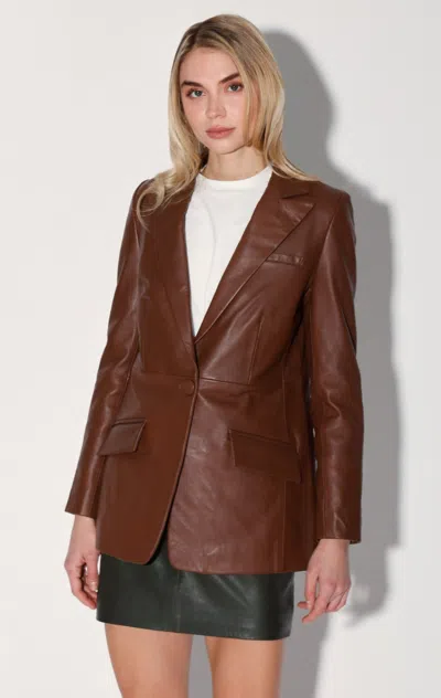 Walter Baker Mia Blazer, Walnut - Leather In Brown