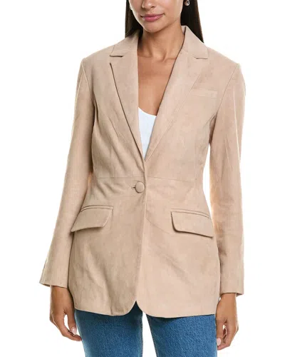 Walter Baker Mia Leather Blazer In Animal Print