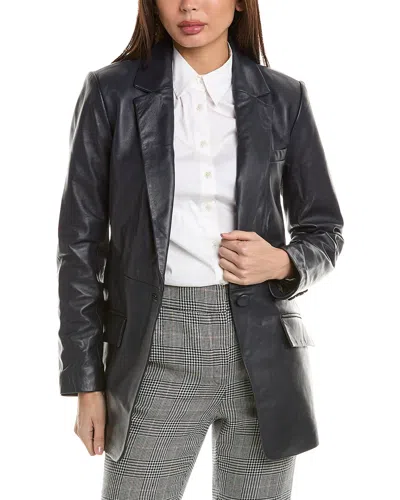 Walter Baker Mia Leather Blazer In Black