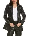 Walter Baker Mia Leather Blazer In Black