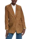 Walter Baker Mia Leather Blazer In Brown