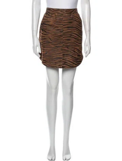 Pre-owned Walter Baker Miara Mini Skirt In Brown