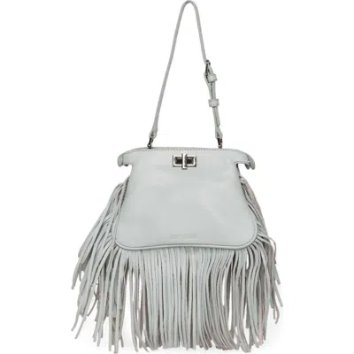Walter Baker Mini Bailey Fringe Satchel In Gray
