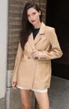 Walter Baker Misha Leather Blazer In Multi