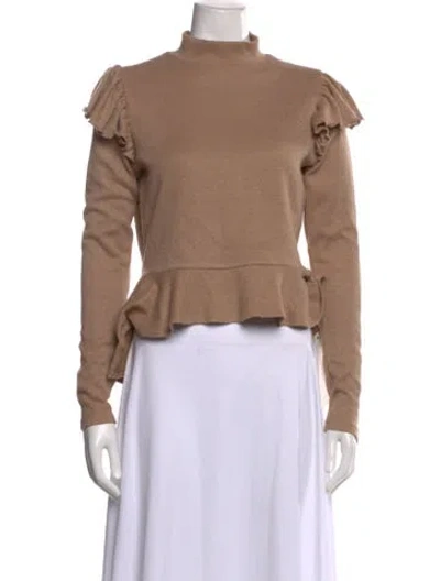 Pre-owned Walter Baker Mock Neck Sweater In Neutral